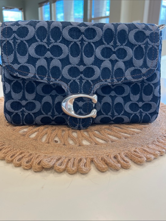 Coach Handbags - Coach Navy Signature C Flap Crossbody with Silver 'C' Hardware